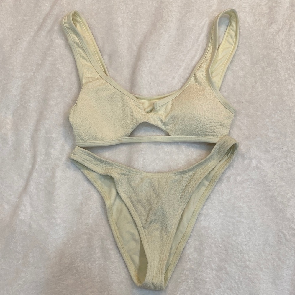 Scoop Bandeau Two-Piece Set - Cream